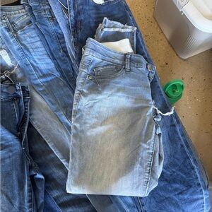 Democracy Light Blue Cropped Ankle Jeans